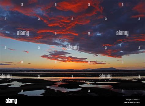 Allonby beach sunset in the lake district Stock Photo - Alamy