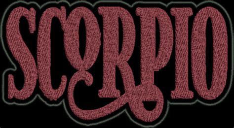 Scorpio Word Art Machine Embroidery Designs Zodiac | Etsy