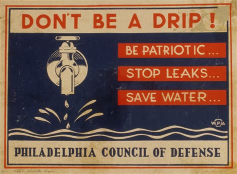 Vintage Water Waste Poster Free Stock Photo - Public Domain Pictures