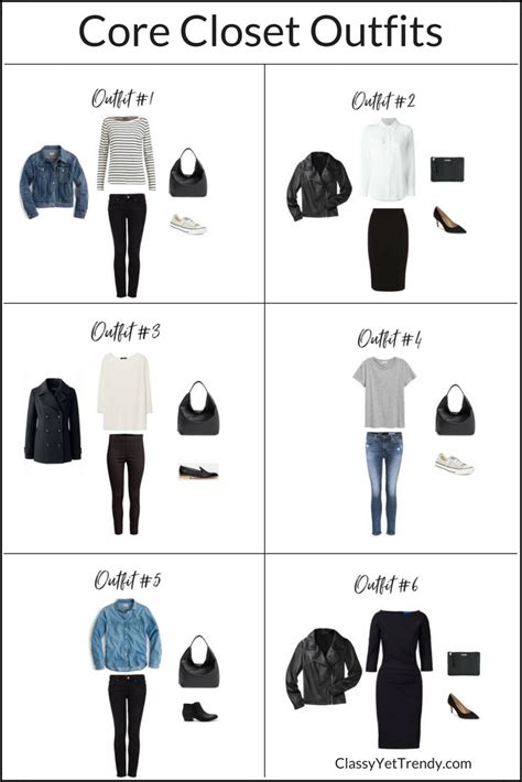 How To Create Outfits With A Core Closet: 6 Outfit Ideas