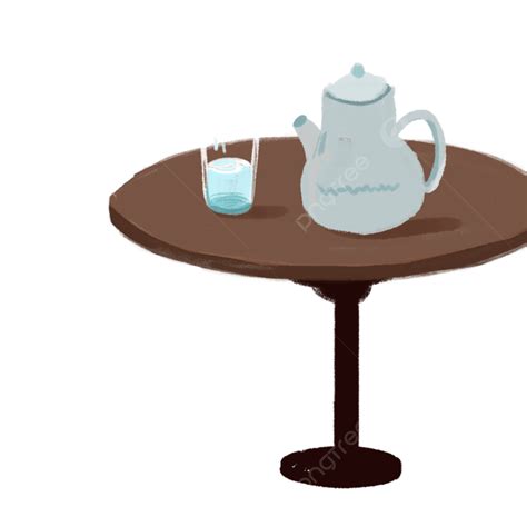 Coffee Kettle Clipart Vector, Kettle On The Coffee Table, Kettle, Coffee Table, Drinking Glass ...