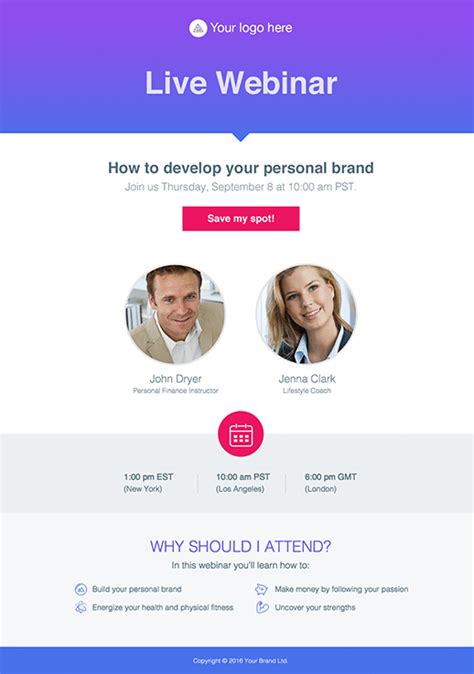 Webinar Invite Templates