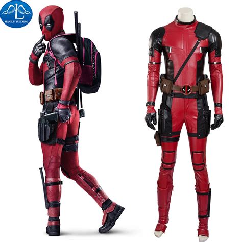 Deadpool Kostüm Halloween Superhero Red Leder Deadpool Overall Deadpool ...