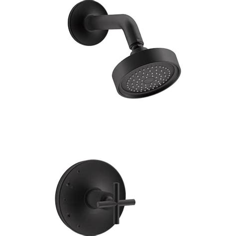 KOHLER Purist 1-Handle Shower Trim Kit in Matte Black (Valve Not ...