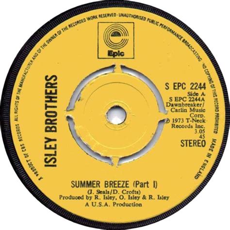 Isley Brothers – Summer Breeze (1974, Push Out Centre, Vinyl) - Discogs