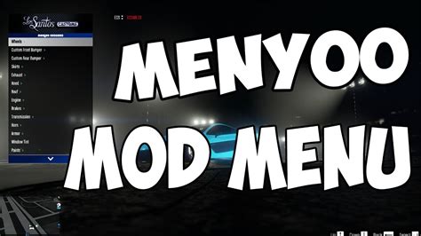 How To Install Menyoo Mod Menu For Grand Theft Auto V On PC - YouTube