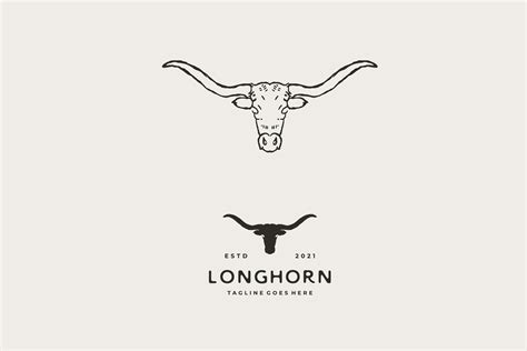 Longhorn, Country Western Bull Logo Graphic by Weasley99 · Creative Fabrica