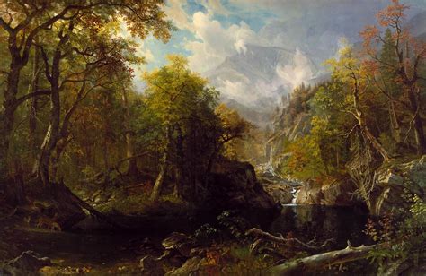 "The Emerald Pool," Albert Bierstadt, 1870, oil on canvas, 76 1/2 x 119", Chrysler Museum of Art ...