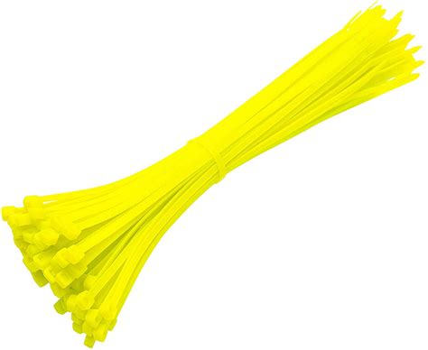 Gocableties 100 Pack of Fluorescent Green Cable Ties, 300mm x 4.8mm, Strong Nylon Zip Ties ...