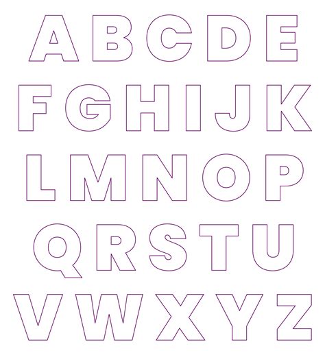 Big Cut Out Letters - 10 Free PDF Printables | Printablee