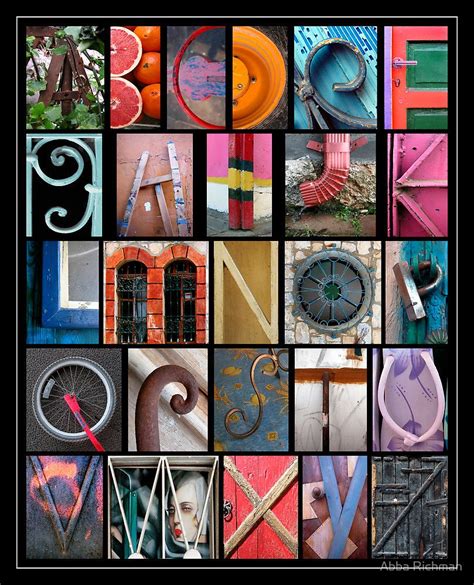 Coloured Alphabet Print by Abba Richman | Carteles del alfabeto ...