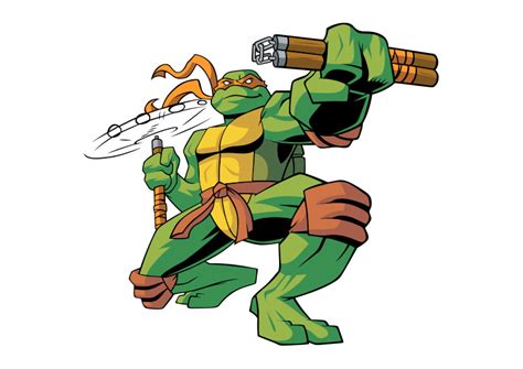 Michelangelo Ninja Turtle Free Vector - SuperAwesomeVectors