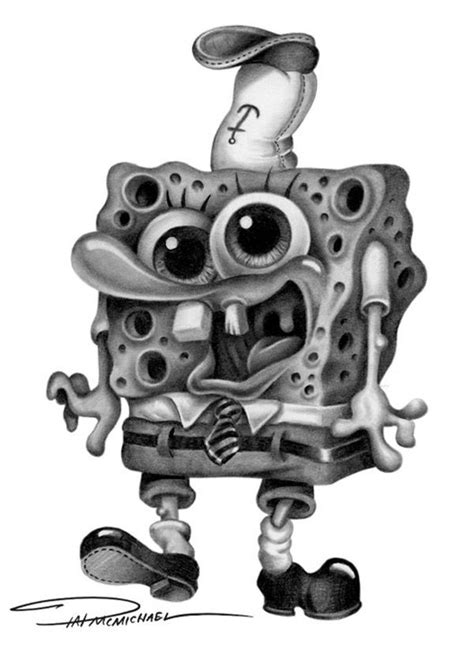 Realistic Spongebob Drawing