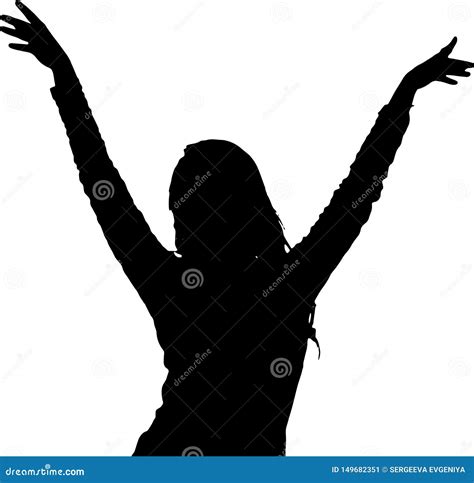 Dancing Girl Silhouettes Shadow Model Figure Stock Illustration ...