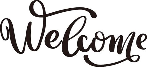 Premium Vector | Welcome text