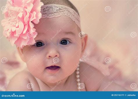 Baby girl portrait stock image. Image of background, female - 25116171