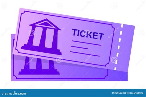 Museum Tickets - Modern Flat Design Style Single Isolated Image Stock ...