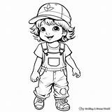 Overalls Coloring Pages  Free & Printable sketch template