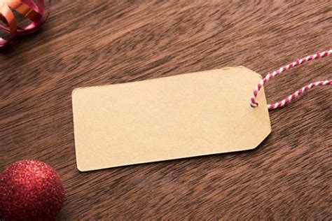 Photo of Blank gift tag with Xmas decorations | Free christmas images