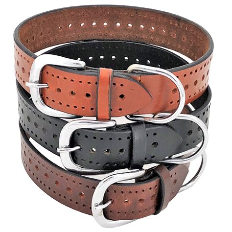 Genuine Real Leather Dog Collar for Medium and Large Pet sz M (Neck 12" - 14") - Walmart.com