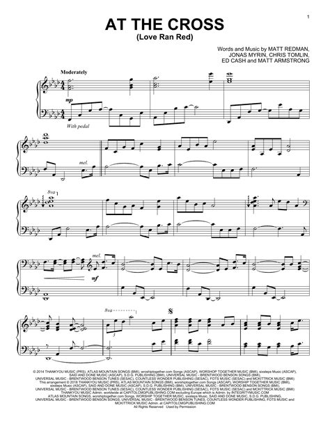 Chris Tomlin "At The Cross (Love Ran Red)" Sheet Music Notes | Download Printable PDF Score 175642