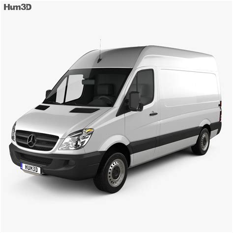 Mercedes-Benz Sprinter Panel Van SWB HR 2010 3D model - Download Van on ...