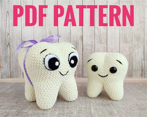 CROCHET TOOTH PATTERN Amigurumi Plush First Baby Tooth Party | Etsy | Knitting patterns toys ...