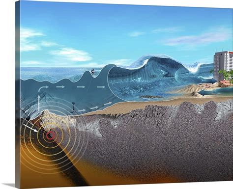 Underwater earthquake and tsunami | Great Big Canvas