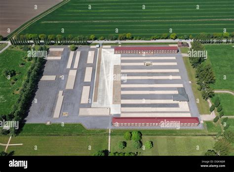 Aerial view, Neuengamme Concentration Camp Memorial, Neuengamme ...