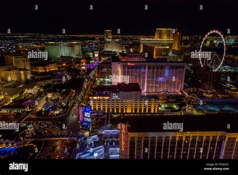 Las Vegas, Nevada at Night, from the Eiffel Tower Stock Photo - Alamy