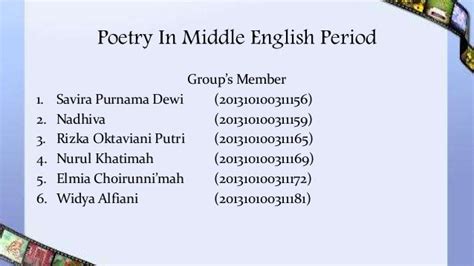 Poetry in Middle English