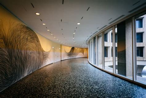 Interior Hallway In The Hirshhorn Museum, In Washington, DC. Editorial ...