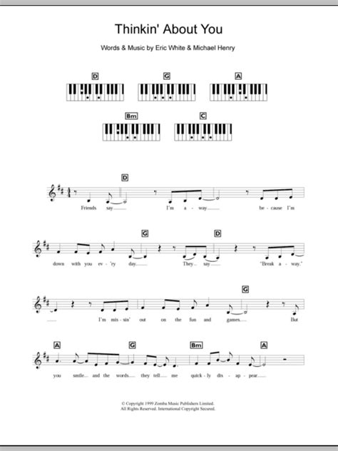 Thinkin' About You Sheet Music | Britney Spears | Piano Chords/Lyrics