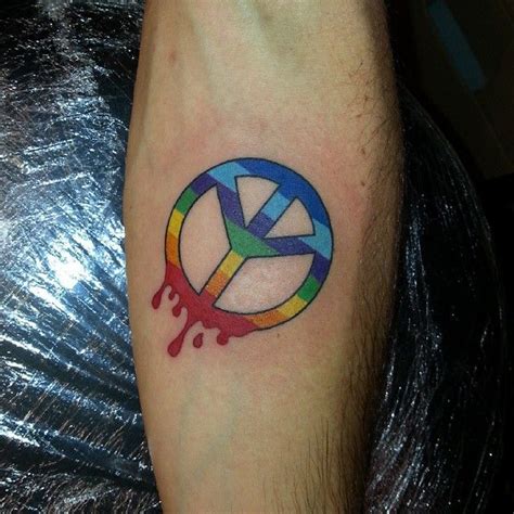 30 Cool Peace Sign Tattoo Meaning and Ideas - Make Love Not War | Peace sign tattoos, Japanese ...