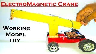 how to make electromagnetic crane working model science project - Science Projects | Maths TLM ...