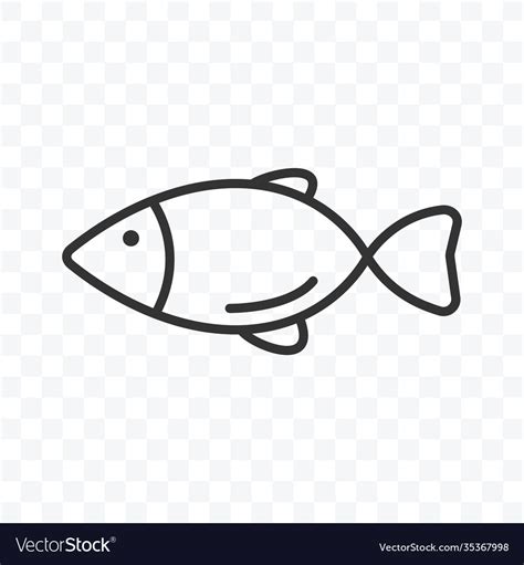 Fish icon simple flat design isolated Royalty Free Vector