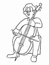 CELLO COLORING PAGES sketch template