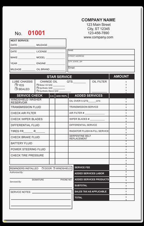 Free Auto Repair Shop Invoice Template - Nisma.Info