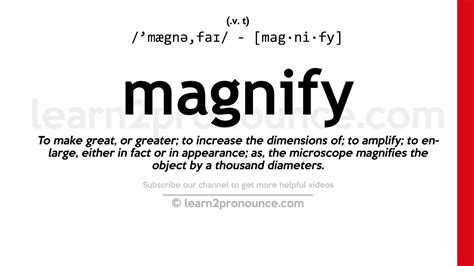 Pronunciation of Magnify | Definition of Magnify - YouTube