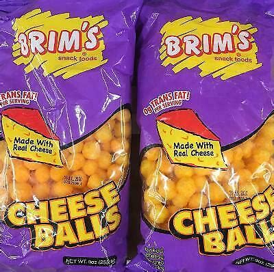 2Pk Brim's Cheese Balls 9oz. *~* FAST FREE SHIPPING ! *~* - Puffed Snacks