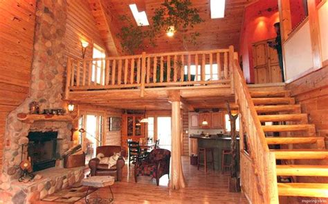 Small Log Cabin Plans With Loft - Rustic Cabin Interior Log Loft Small Plans Floor Open ...