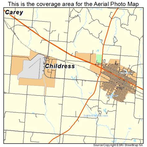 Aerial Photography Map of Childress, TX Texas