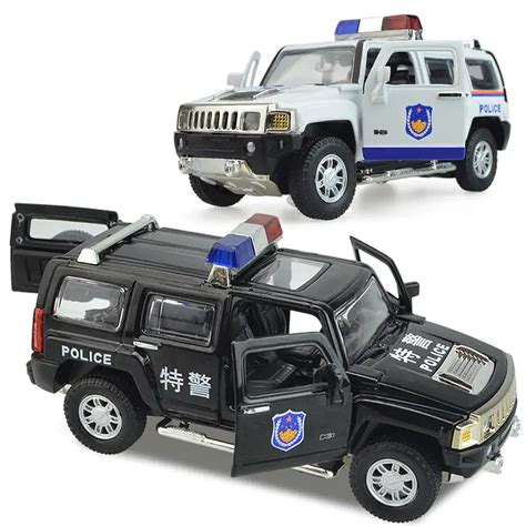 Alloy car police car toy police car hummer H3 cop car models kid toys for Children's Day new ...