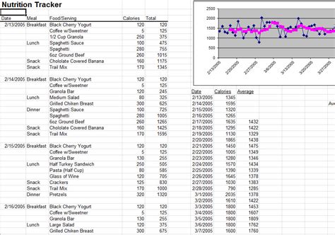 Nutrition Tracker Template