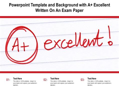 Powerpoint Template And Background With A Plus Excellent Written On An Exam Paper | Presentation ...