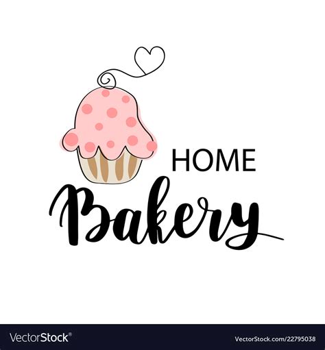 Bakery dessert shop or bakehouse logo tag Vector Image