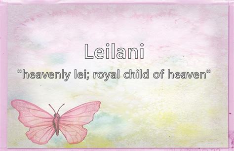 Leilani - What does the girl name Leilani mean? (Name Image)