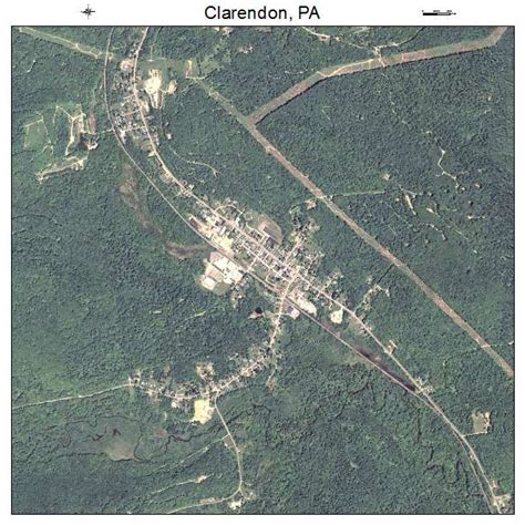 Aerial Photography Map of Clarendon, PA Pennsylvania