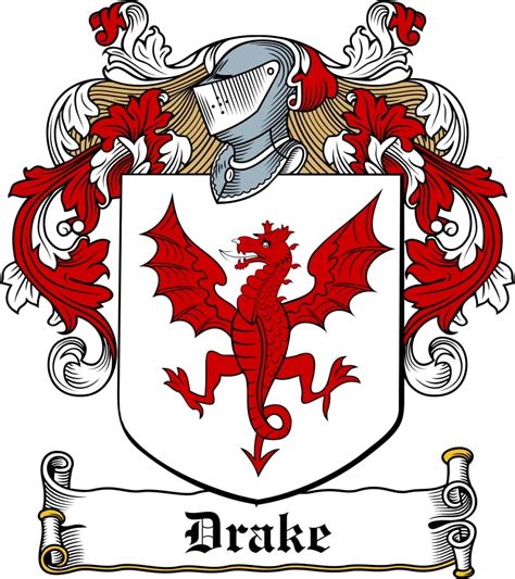 Drake Family Crest / Irish Coat of Arms Image Download - Download F...