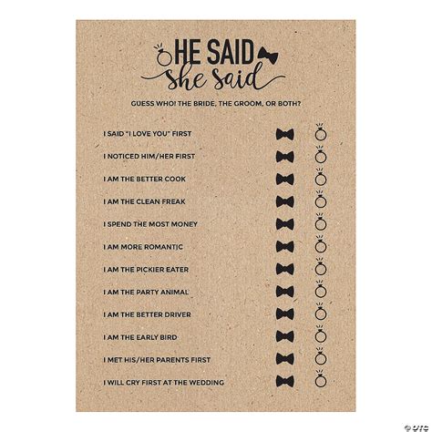 He Said She Said Bridal Shower Game Free Printable Modern MOH | atelier-yuwa.ciao.jp